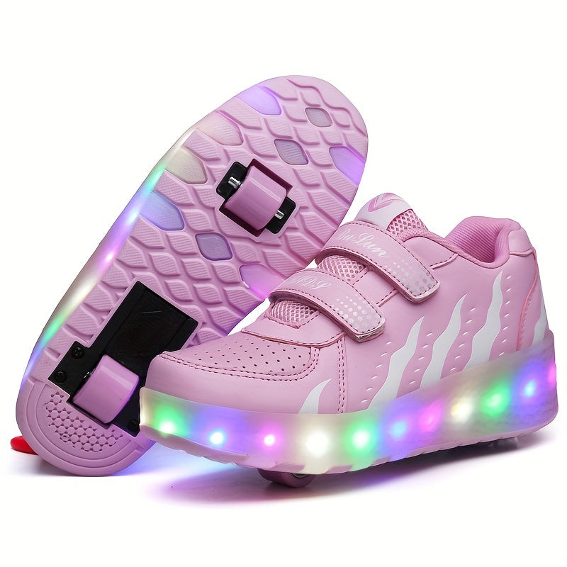 Zapatillas con ruedas luminosas para niños que aman el movimiento
