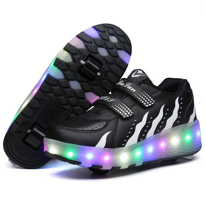 Zapatillas con ruedas luminosas para niños que aman el movimiento