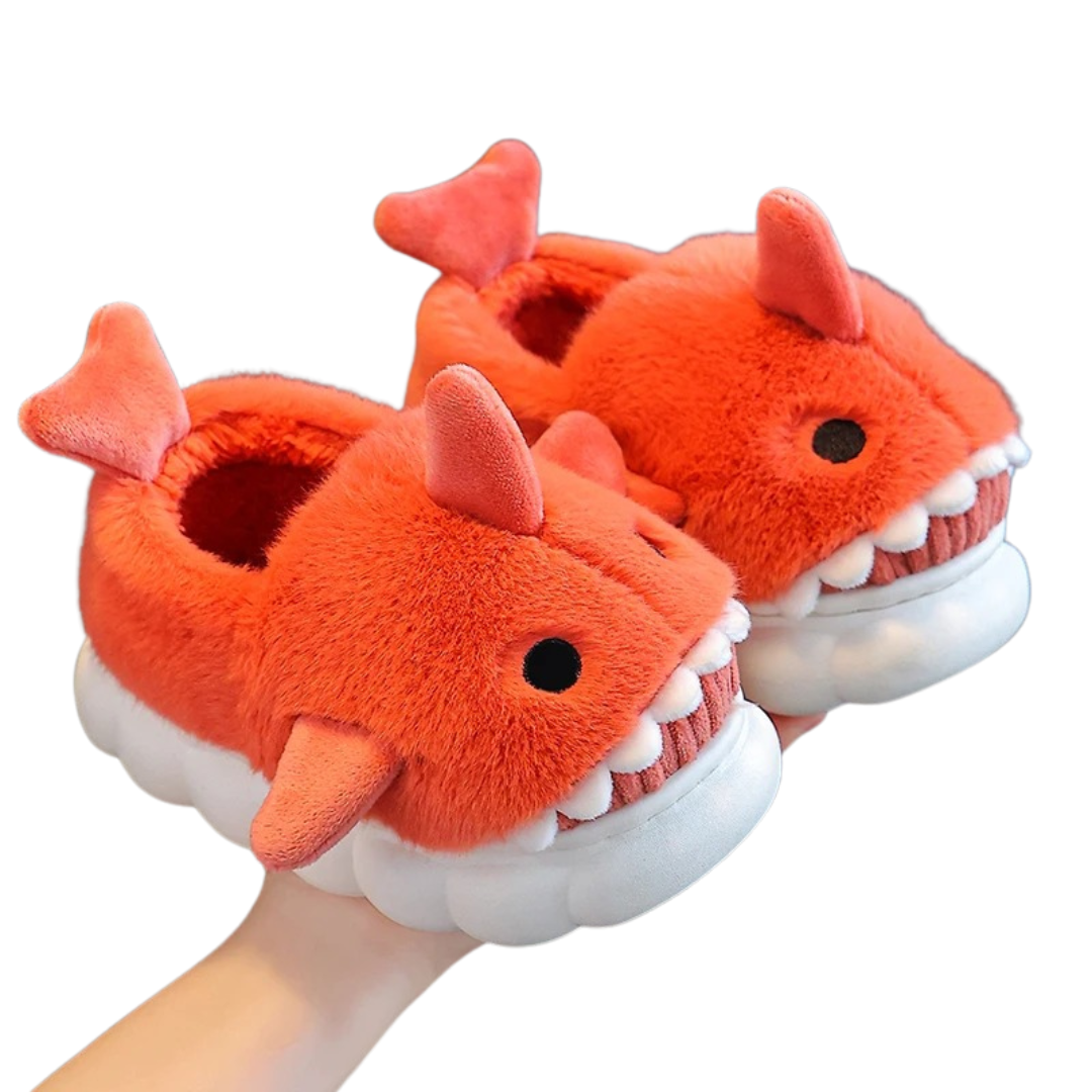 Zapatillas de estar por casa infantiles antideslizantes con diseño de tiburón