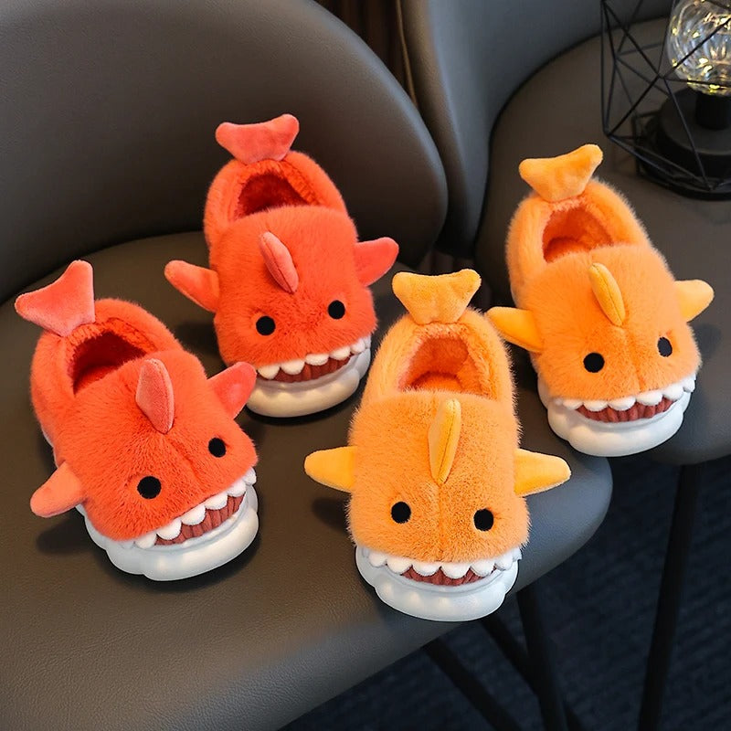 Zapatillas de estar por casa infantiles antideslizantes con diseño de tiburón