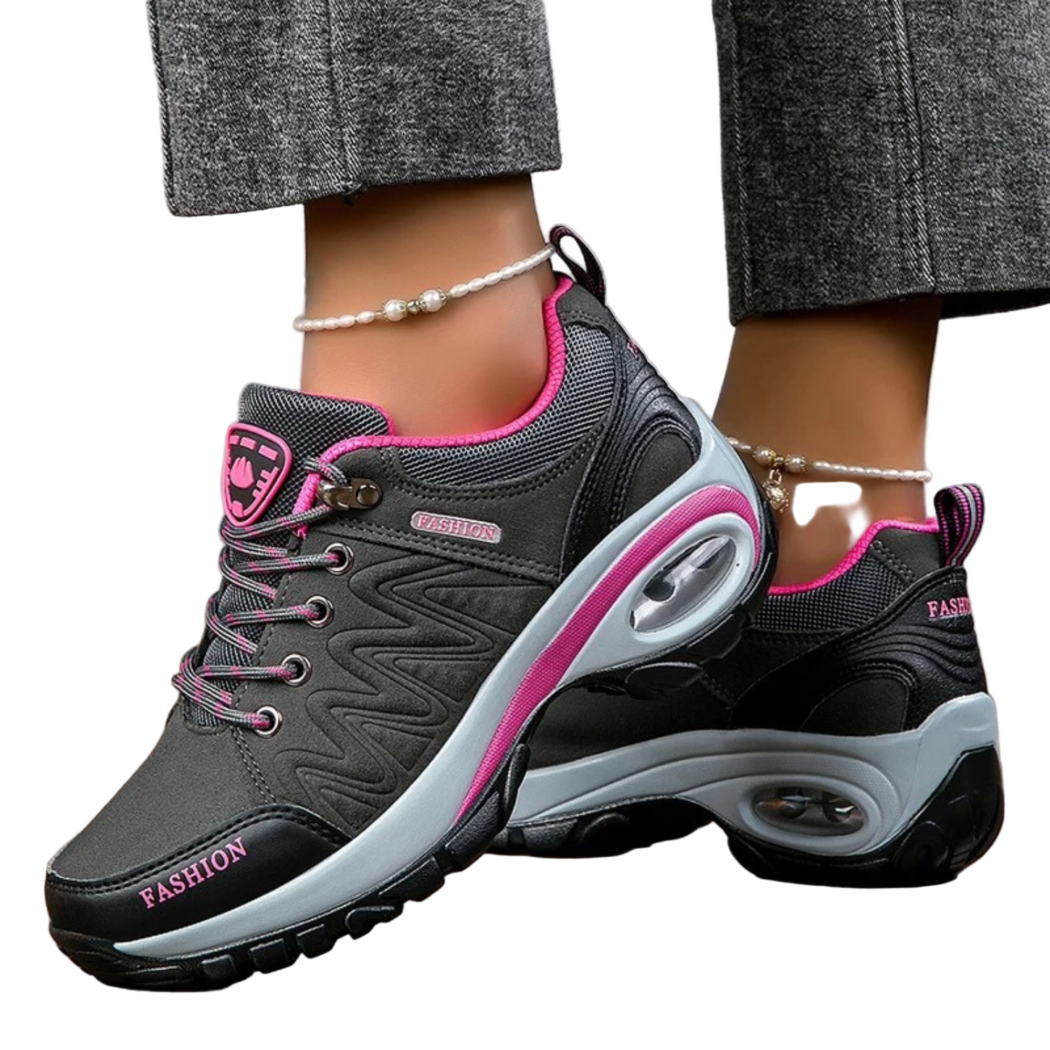 Zapatillas de senderismo impermeables para mujer con diseño multicolor