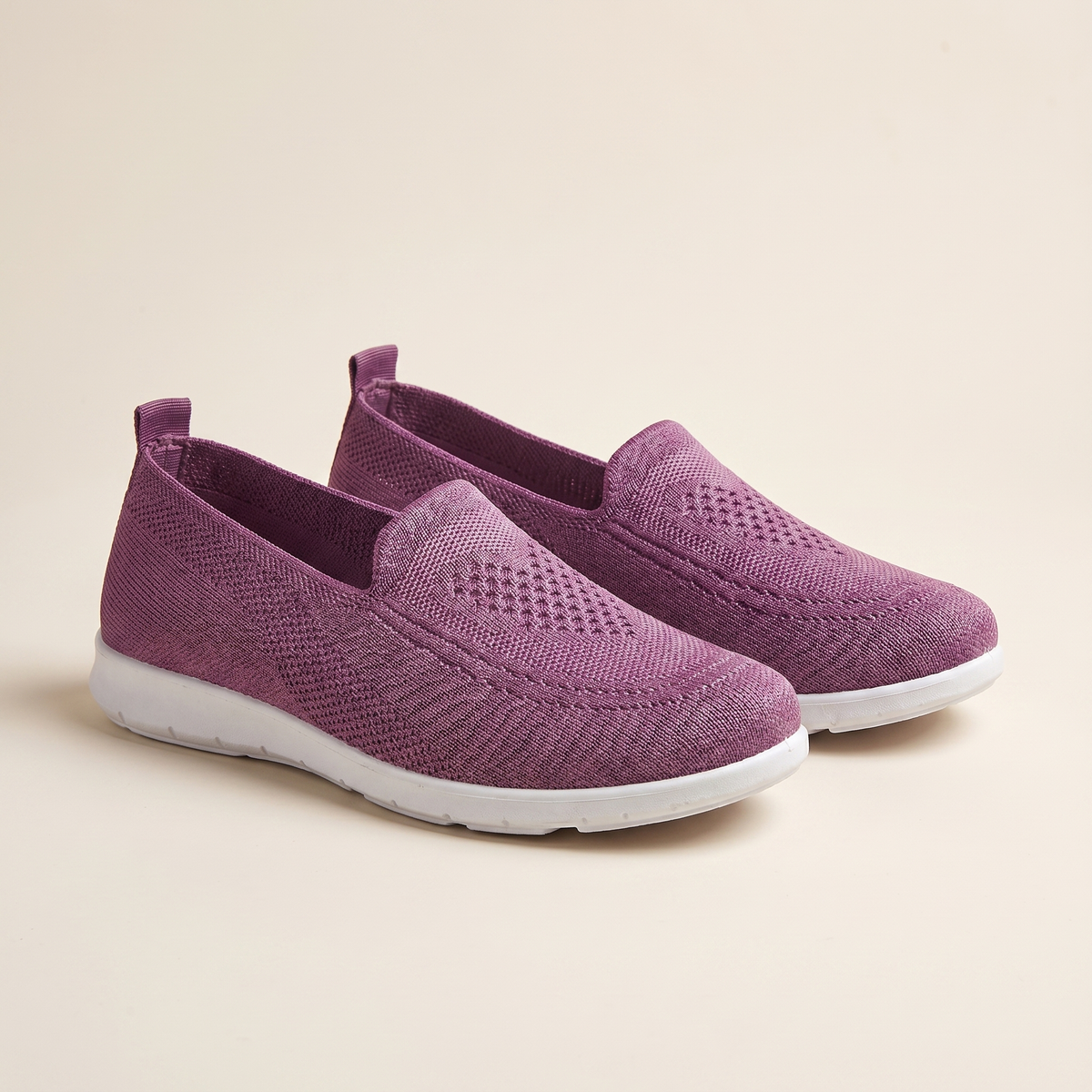 Zapatillas Deporte Slip-On de Punto para Mujer | Calzado de Paseo Transpirable con Amortiguación