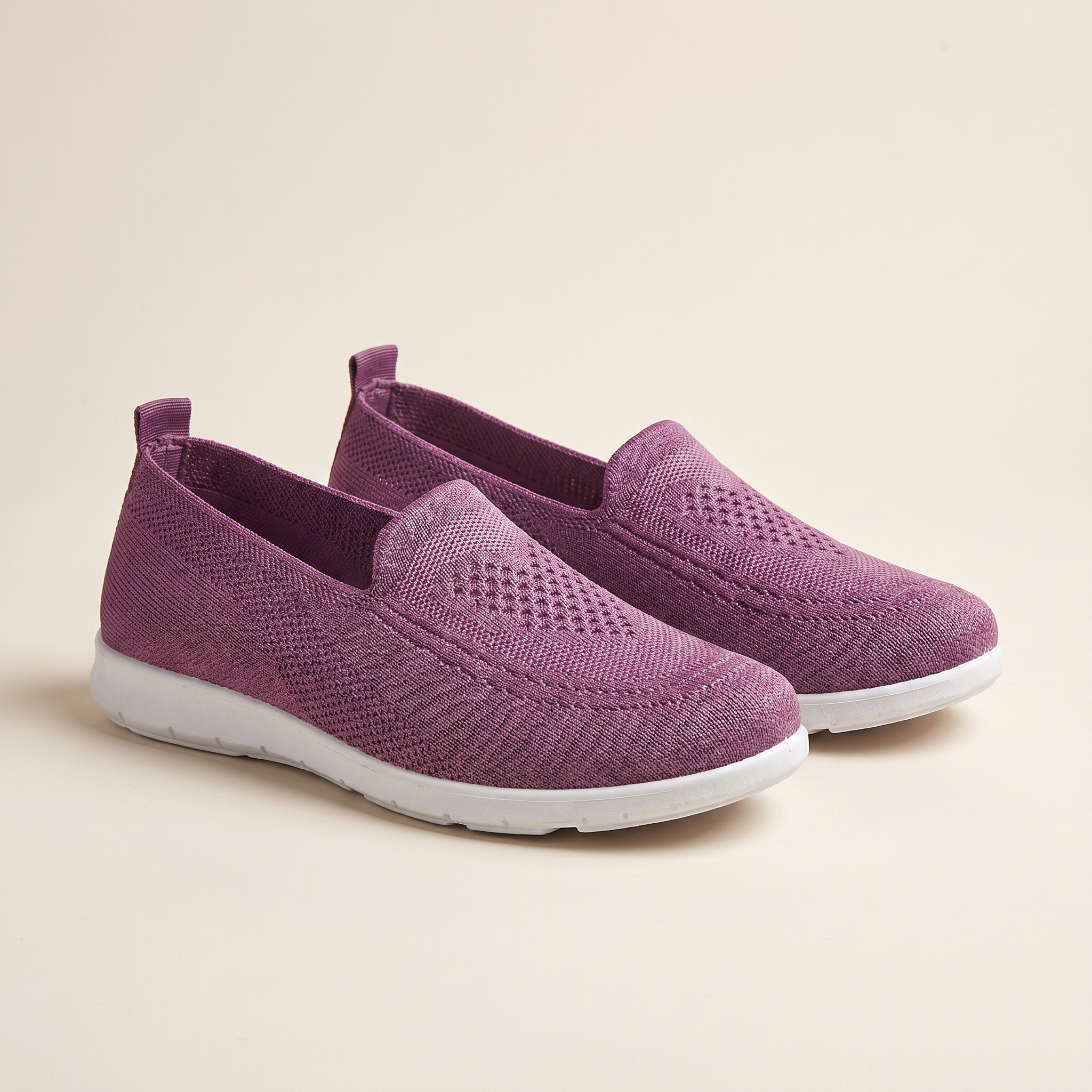 Zapatillas Deporte Slip-On de Punto para Mujer | Calzado de Paseo Transpirable con Amortiguación