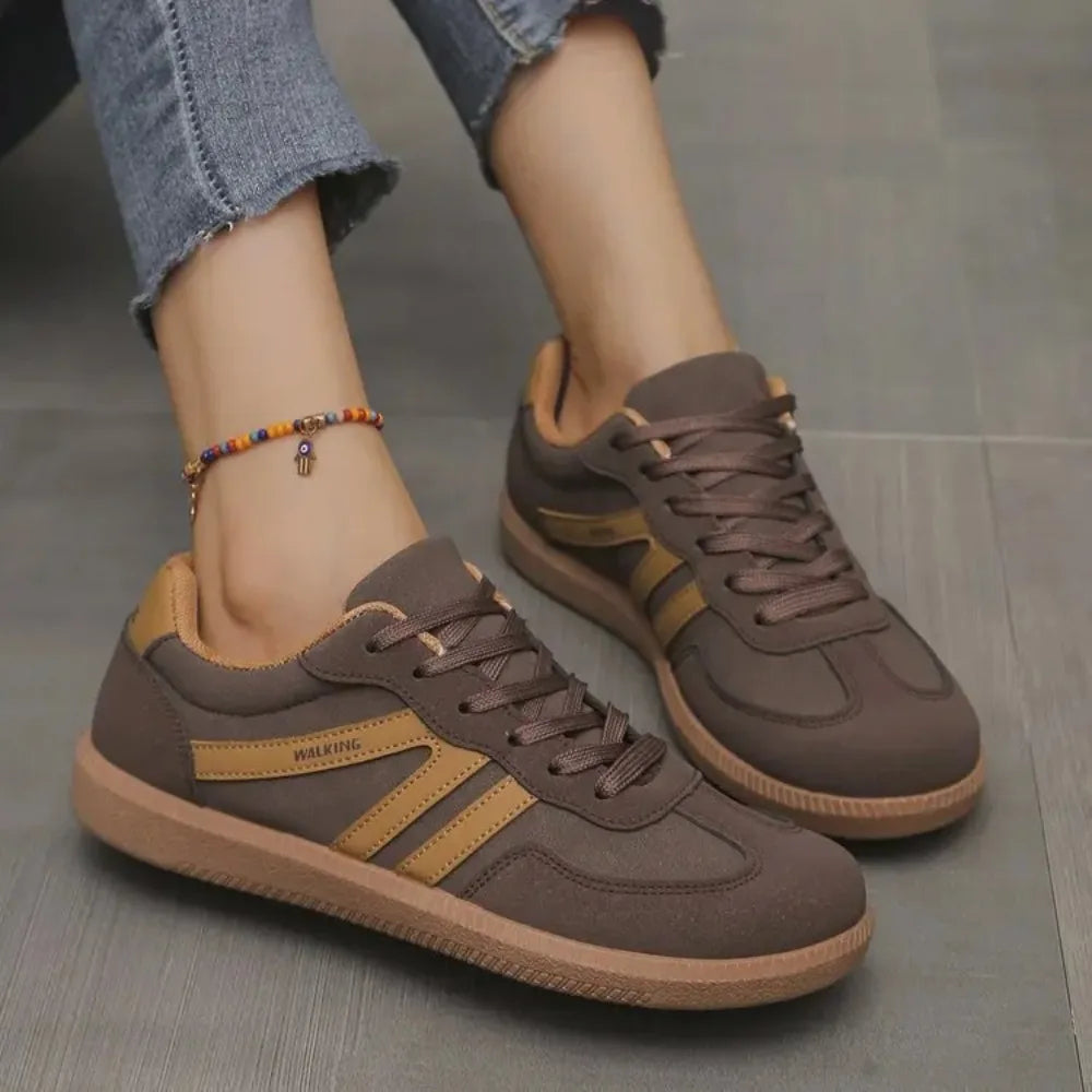 Zapatillas deportivas casuales para mujer con cordones