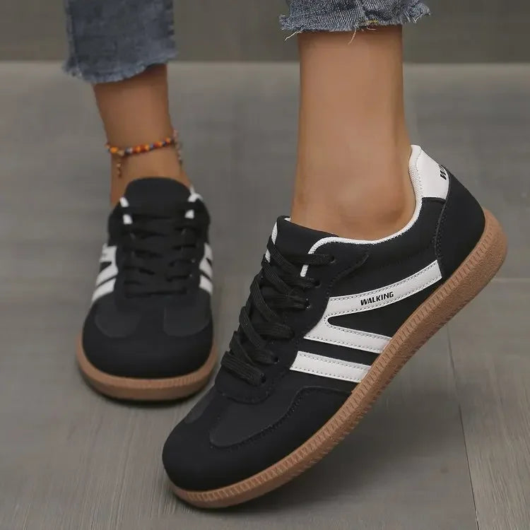 Zapatillas deportivas casuales para mujer con cordones