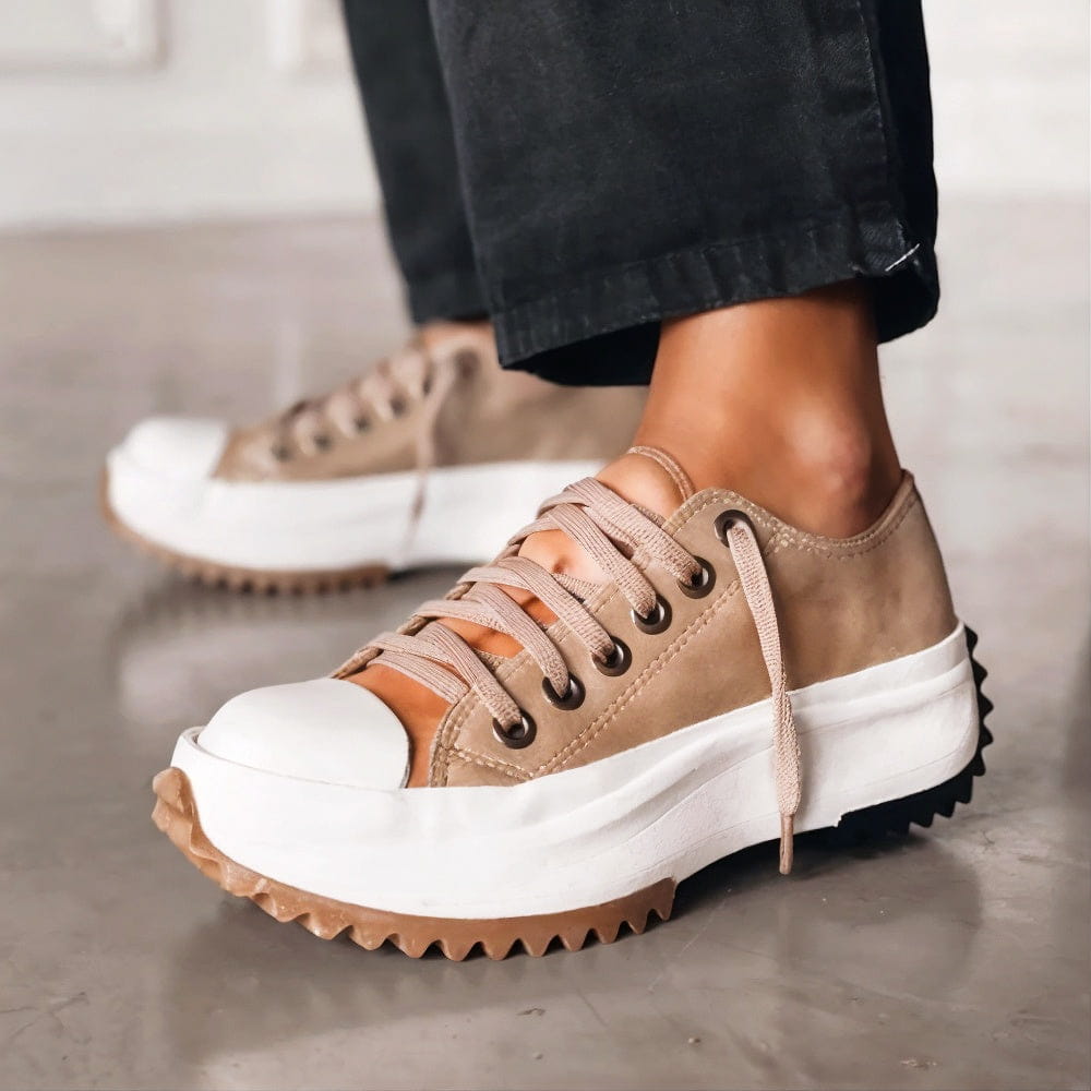 Zapatillas deportivas de piel con plataforma
