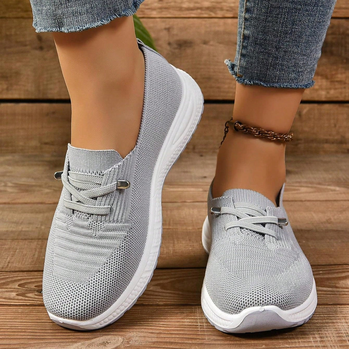 Zapatillas deportivas ortopédicas con soporte para el arco mejorado y amortiguación – Diseño sin cordones y transpirable