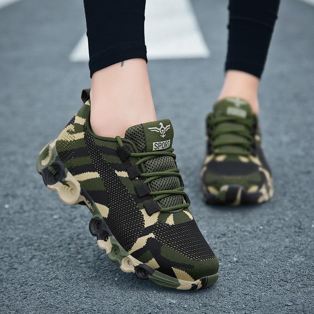Zapatillas deportivas transpirables con estampado de camuflaje