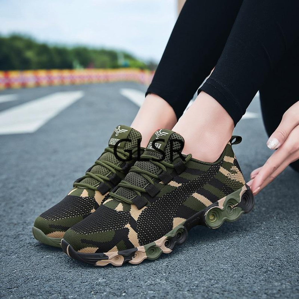 Zapatillas deportivas transpirables con estampado de camuflaje