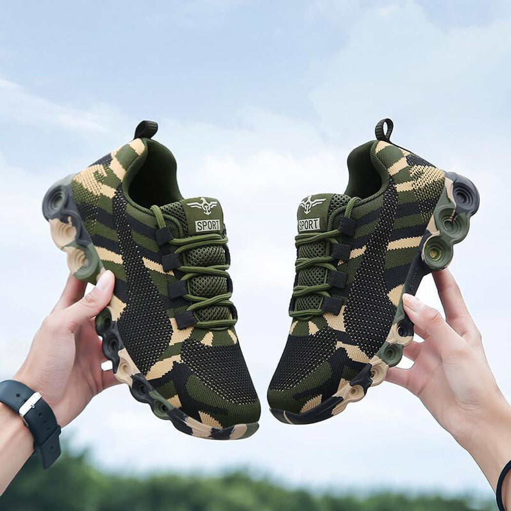 Zapatillas deportivas transpirables con estampado de camuflaje