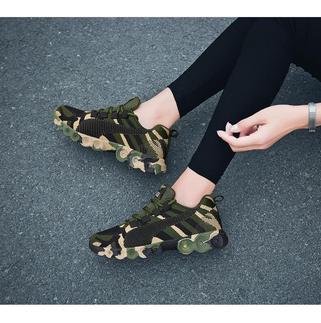 Zapatillas deportivas transpirables con estampado de camuflaje
