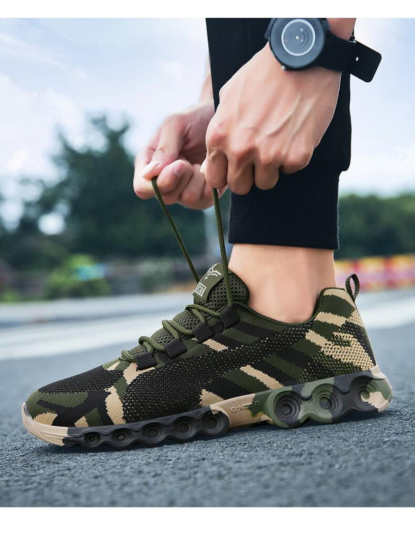 Zapatillas deportivas transpirables con estampado de camuflaje
