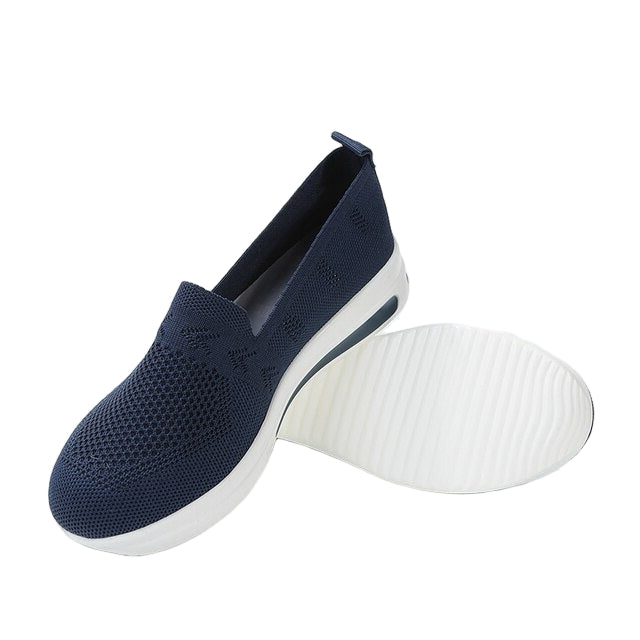 Zapatillas deportivas transpirables con puntera ancha para mujer