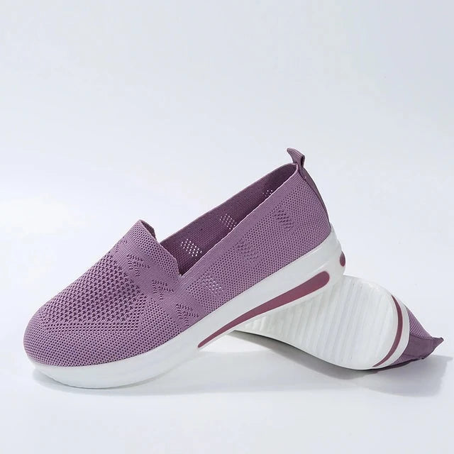 Zapatillas deportivas transpirables con puntera ancha para mujer