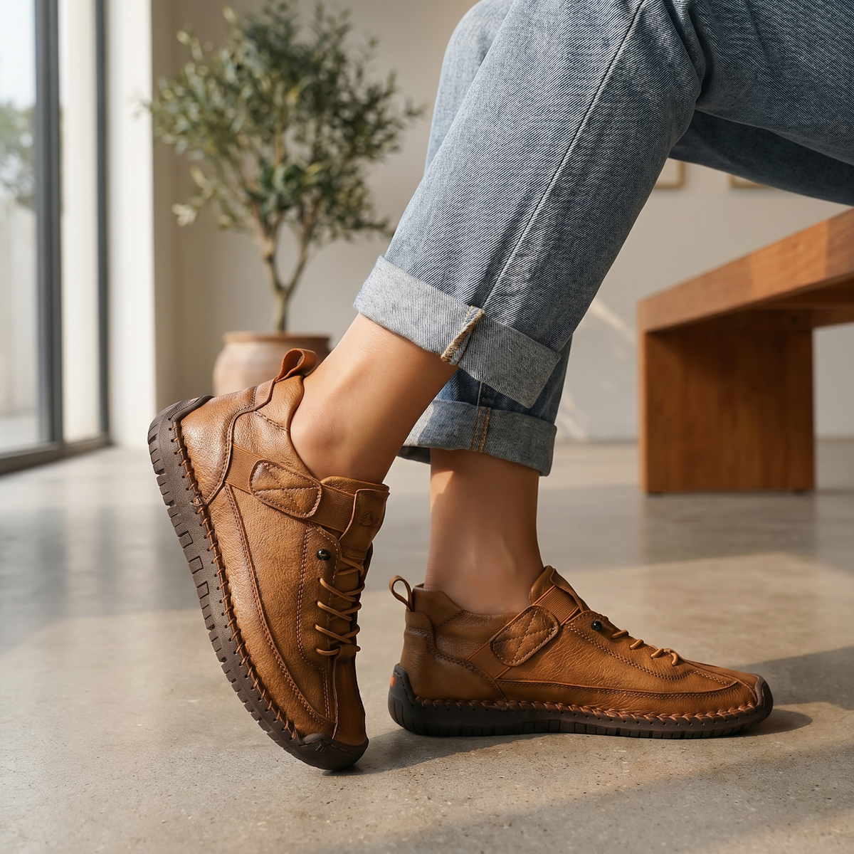 Zapatillas deportivas transpirables de textil para mujer | Calzado cómodo para pasear sin cordones