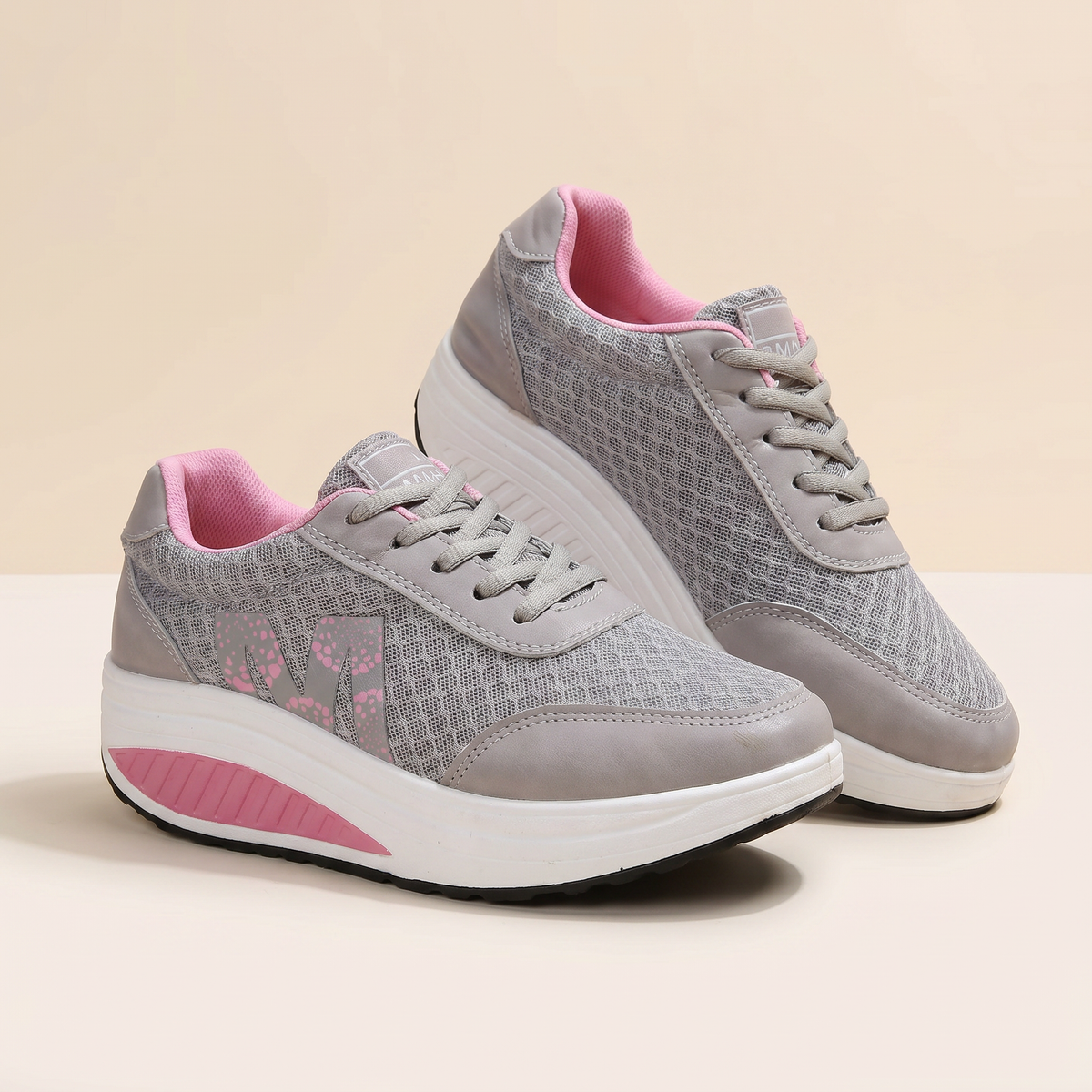 Zapatillas deportivas transpirables de textil para mujer | Cómodo calzado ortopédico para caminar