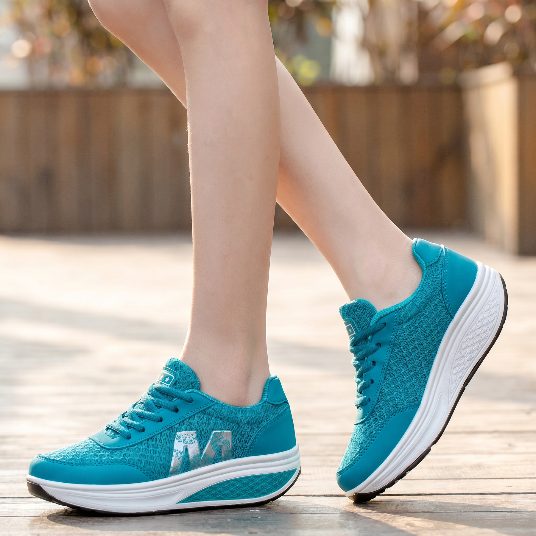 Zapatillas deportivas transpirables de textil para mujer | Cómodo calzado ortopédico para caminar