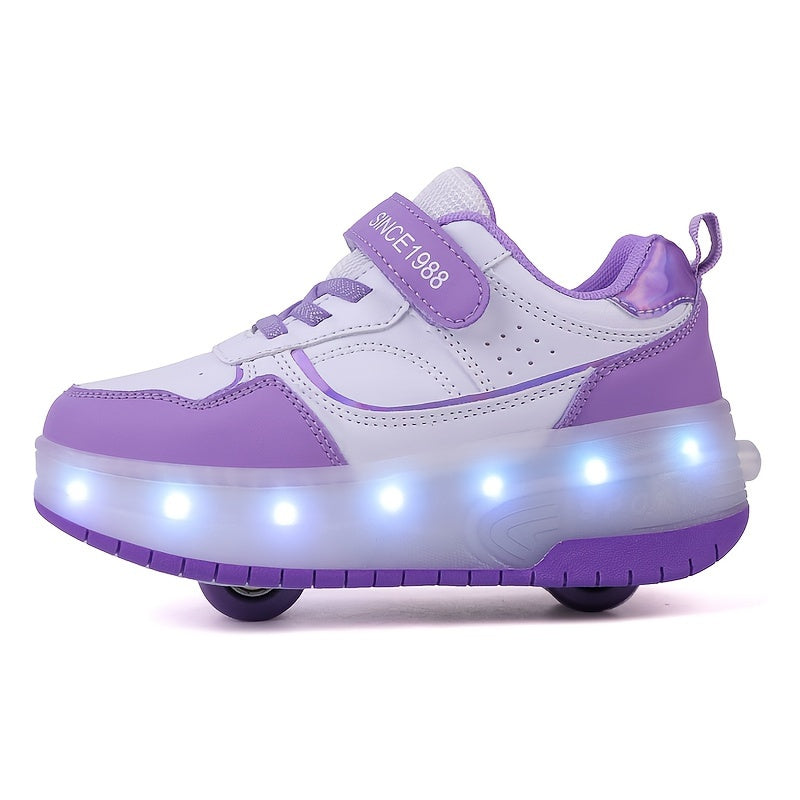 Zapatillas infantiles con luces y ruedas