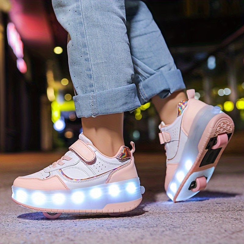 Zapatillas infantiles con luces y ruedas