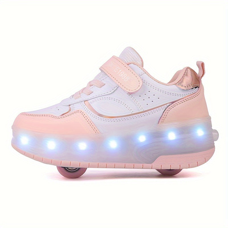 Zapatillas infantiles con luces y ruedas