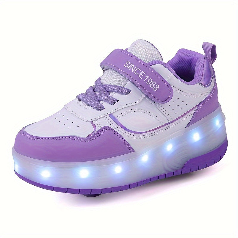 Zapatillas infantiles con luces y ruedas