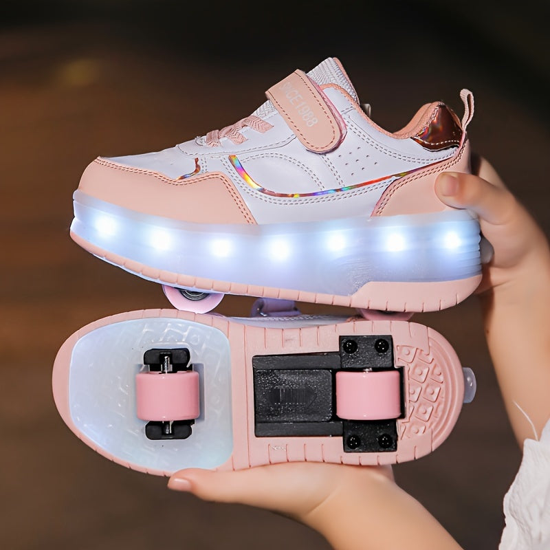 Zapatillas infantiles con luces y ruedas