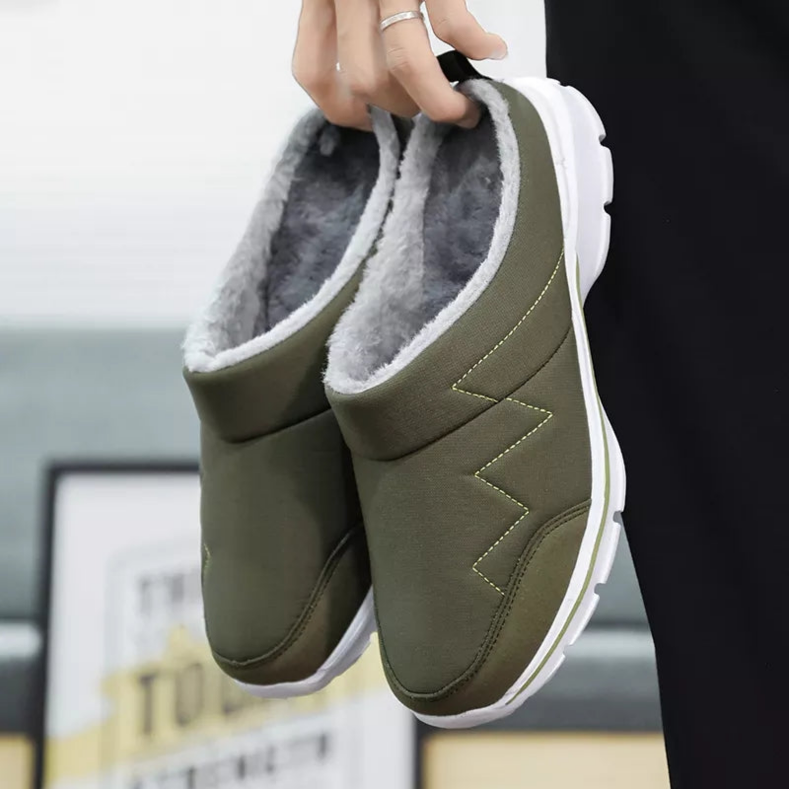 Zapatillas ortopédicas de casa para hombre con suela firme y antideslizante para mayor comodidad