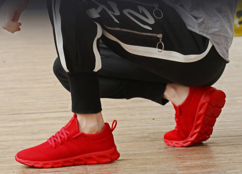 Zapatillas para hombre de malla transpirable