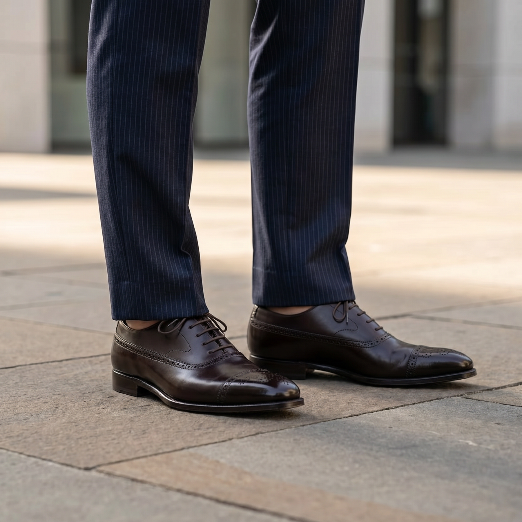 Zapatos Brogue de Piel para Hombre | Zapatos Formales con Cordones