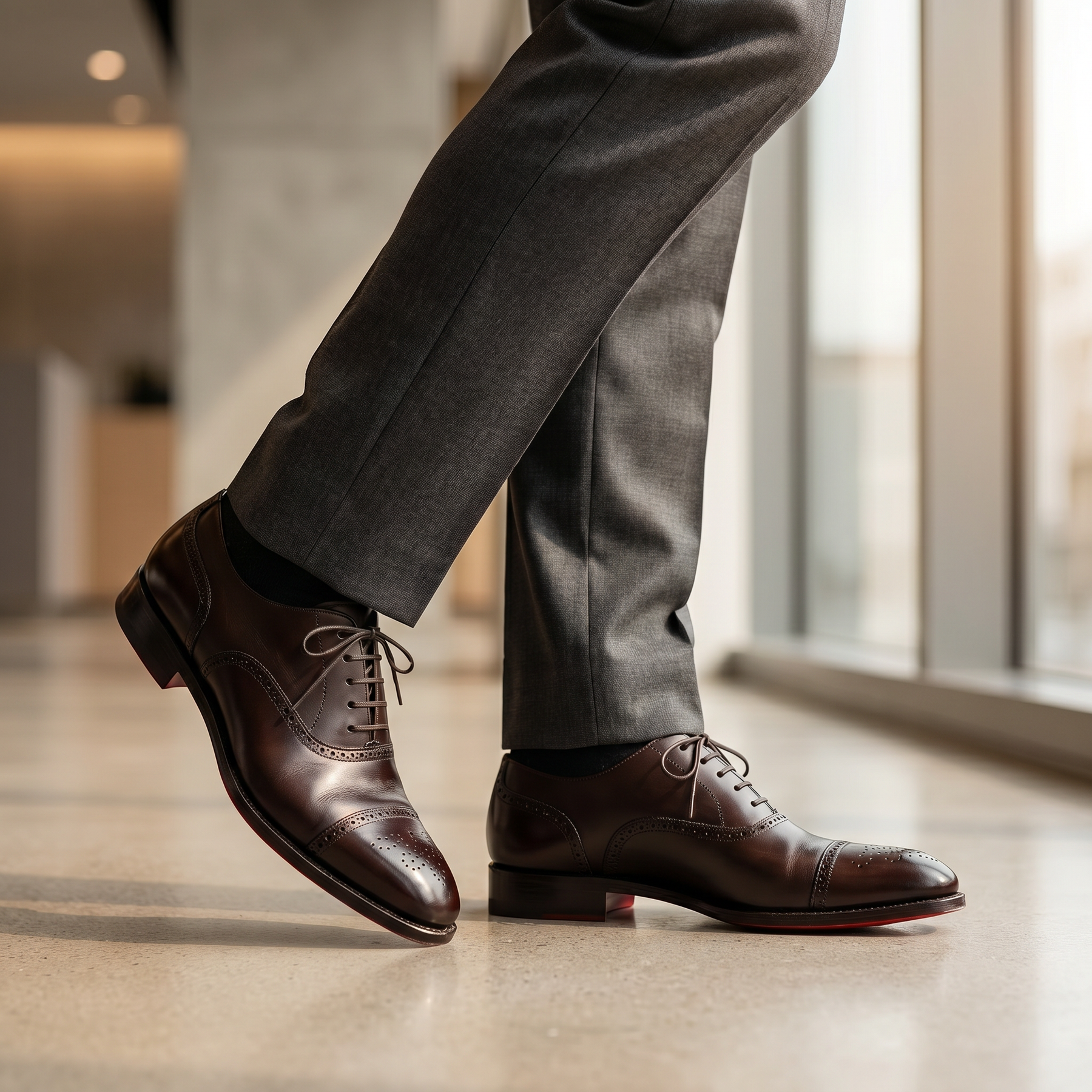 Zapatos Brogue de Piel para Hombre | Zapatos Formales con Cordones