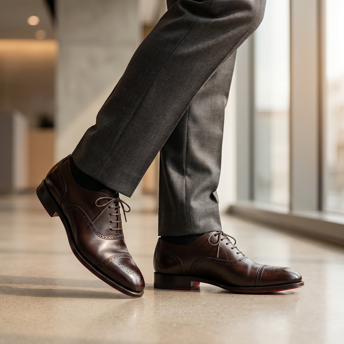 Zapatos Brogue de Piel para Hombre | Zapatos Formales con Cordones