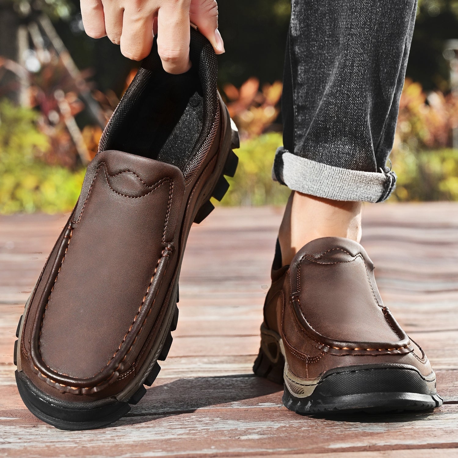 Zapatos Casuales Ortopédicos sin Cordones para Caminar Hombre
