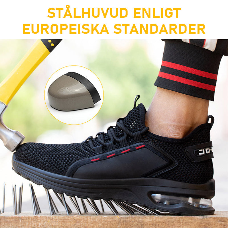 Zapatos de Seguridad Transpirables para Hombre con Puntera de Acero y Suela Reforzada