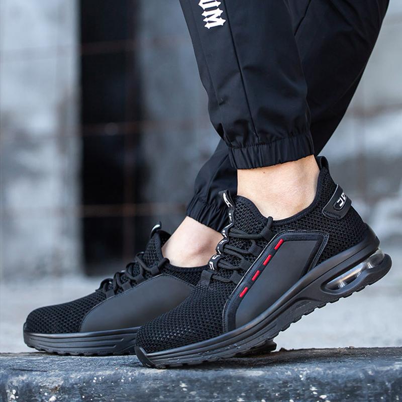 Zapatos de Seguridad Transpirables para Hombre con Puntera de Acero y Suela Reforzada