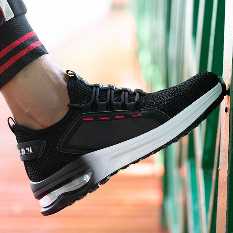 Zapatos de Seguridad Transpirables para Hombre con Puntera de Acero y Suela Reforzada