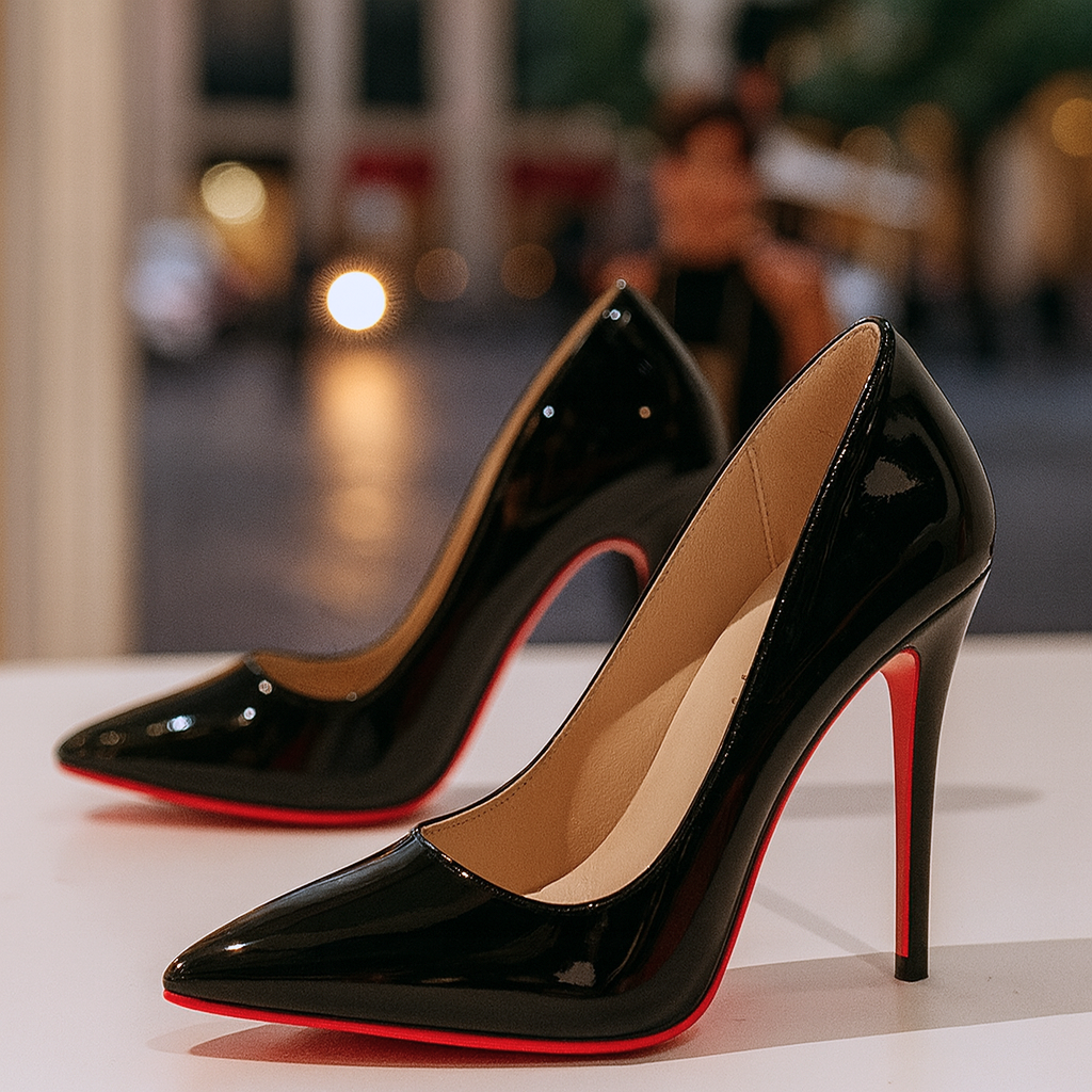 Zapatos de tacón con plantilla acolchada – salones negros sintéticos para cualquier ocasión