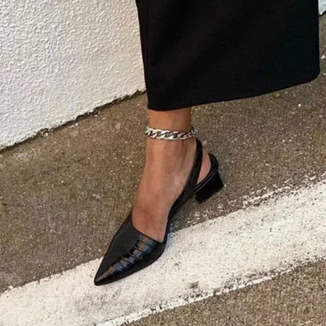 Zapatos de Tacón Ortopédicos con Diseño Cocodrilo