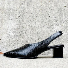 Zapatos de Tacón Ortopédicos con Diseño Cocodrilo