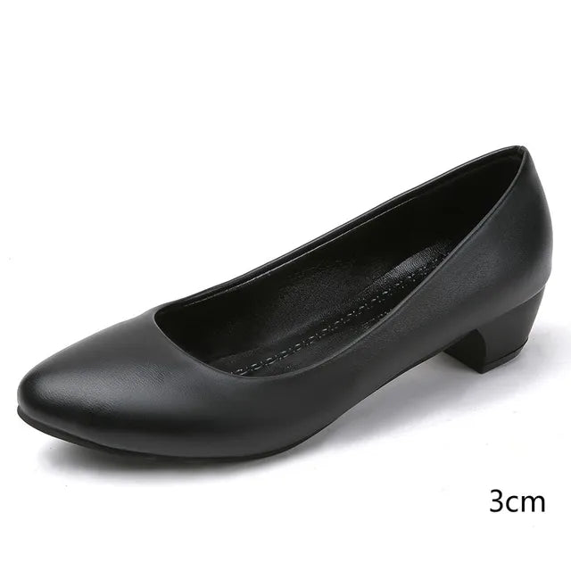 Zapatos de Tacón Ortopédicos para Mujer en Negro con Soporte Acolchado