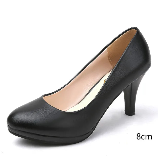 Zapatos de Tacón Ortopédicos para Mujer en Negro con Soporte Acolchado