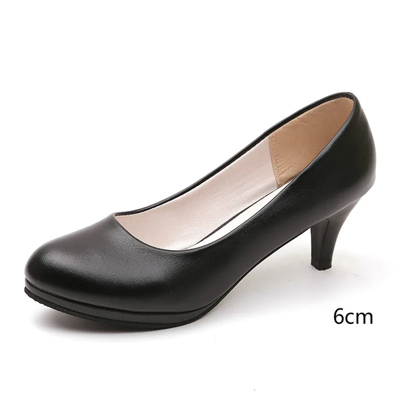 Zapatos de Tacón Ortopédicos para Mujer en Negro con Soporte Acolchado