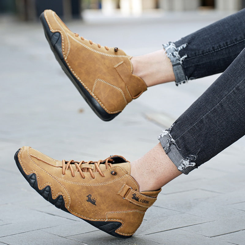 Zapatos descalzos cómodos y antideslizantes de cuero genuino (Unisex)