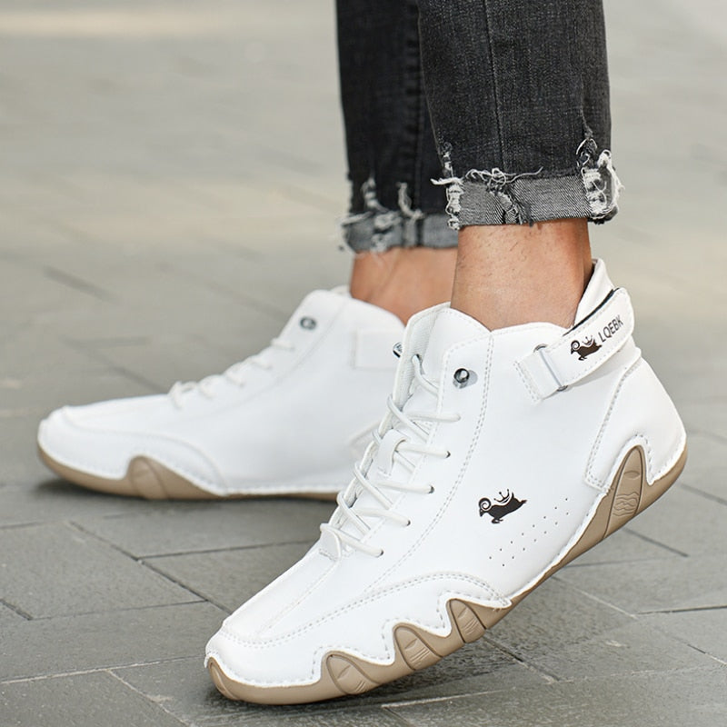 Zapatos descalzos cómodos y antideslizantes de cuero genuino (Unisex)