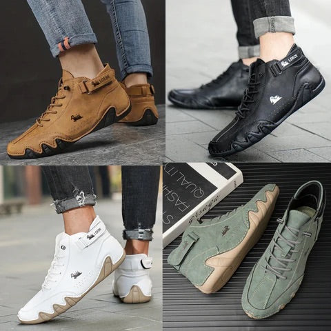 Zapatos descalzos cómodos y antideslizantes de cuero genuino (Unisex)