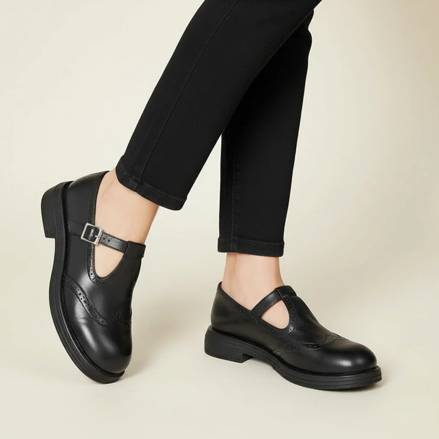 Zapatos Mary Jane clásicos para mujer con correa en T