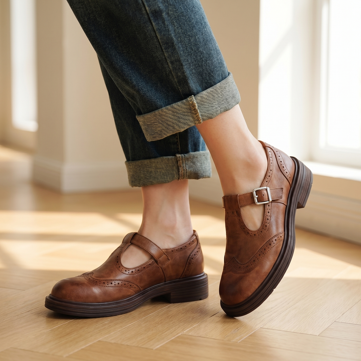 Zapatos Mary Jane ortopédicos de piel para mujer | Calzado cómodo para todo el día