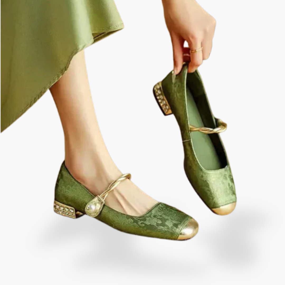 Zapatos Mary Jane para mujer con punta cuadrada y tacón bajo