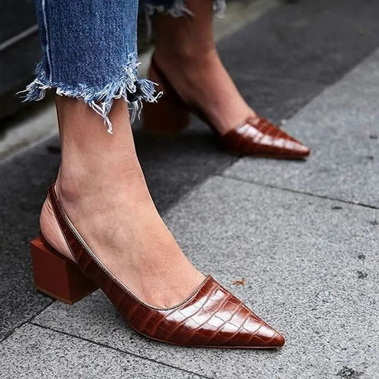 Zapatos ortopédicos para mujer con talón abierto