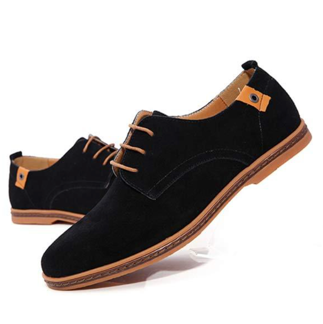 Zapatos Oxford veganos de ante con cordones para hombre