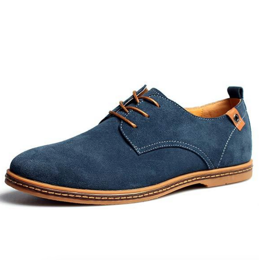 Zapatos Oxford veganos de ante con cordones para hombre